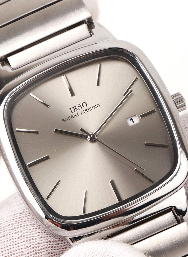 IBSO elegant Men's Watch from with a Silver Bracelet and Sophisticated Silver Dial Featuring a Date Display - Image 2